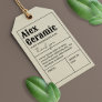 Vintage Retro Typography Product Price Hang Tag