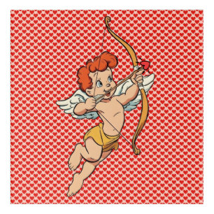 Vintage/retro Valentine's day cupid Acrylic Print