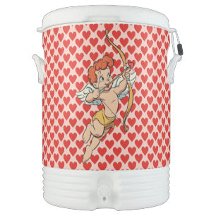 Vintage/retro Valentine's day cupid Beverage Cooler