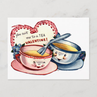 Vintage Retro Valentine's Day Holiday Postcard