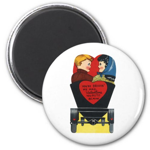 Vintage Retro Valentines Day Love and Romance Magnet