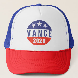 Vintage Retro Vance 2028 for President Election Trucker Hat