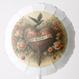 Vintage/retro/Victorian Valentine's day heart Balloon