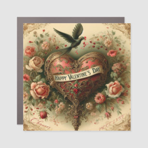 Vintage/retro/Victorian Valentine's day heart Car Magnet