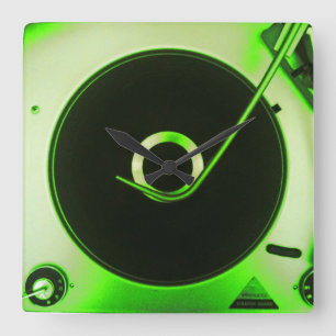 Vintage Retro Vinyl Record Player Clock