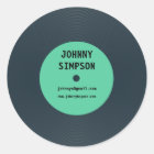 Black Vinyl Music Library Record Label Stickers | Zazzle.com