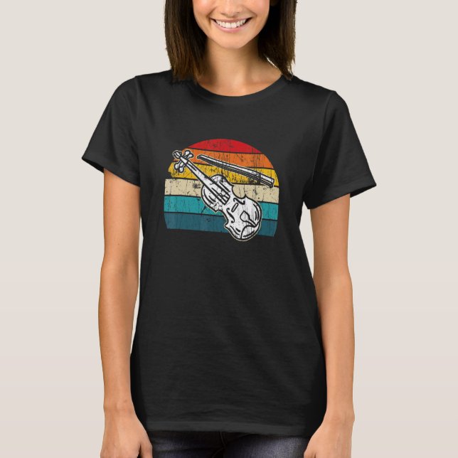 Vintage Retro Violin T-Shirt (Front)