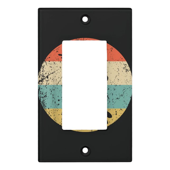 Vintage Retro Volleyball Player Light Switch Cover (Front)