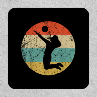 Vintage Retro Volleyball Player Patch