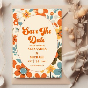 Vintage Retro Wedding Save The Date