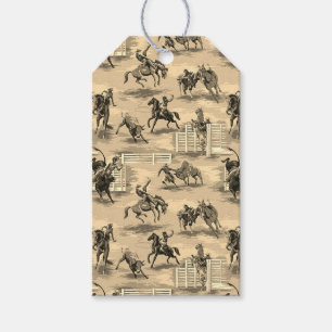 Vintage Retro Western Rodeo Cowboy Gift Tags