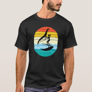 Vintage Retro Wing Foiling Foil Surfing Surf Sea W T-Shirt