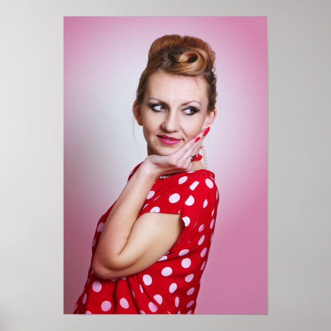 Vintage retro woman poster (Front)