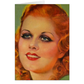 Vintage Retro Women 20s Movie Star Cover Girl