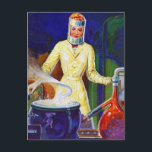 Vintage Retro Women 30s Pulp Lady Women Scientist Postcard<br><div class="desc">Vintage Retro Women 30s Pulp Lady Women Scientist,  vintage pulp magazine illustration featuring a woman scientist!</div>