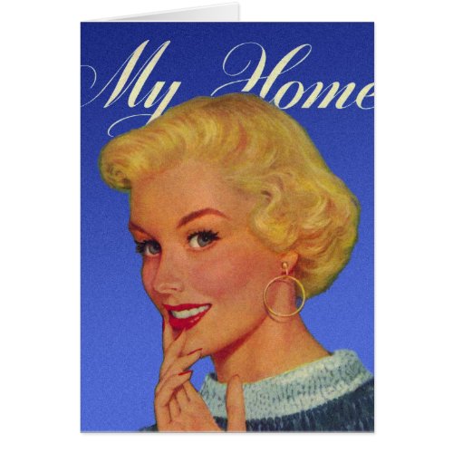 Vintage Retro Women 40s Housewife My House