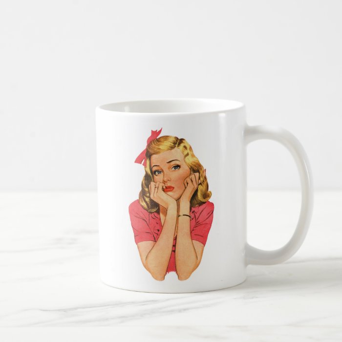 Vintage Retro Women Advertisement Girl 'Whatever' Coffee Mug