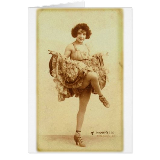 Vintage Retro Women French Can-Can Dancer Woman (Front)