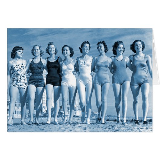 Vintage Retro Women Kitsch Surfing Beach Nuts (Front Horizontal)