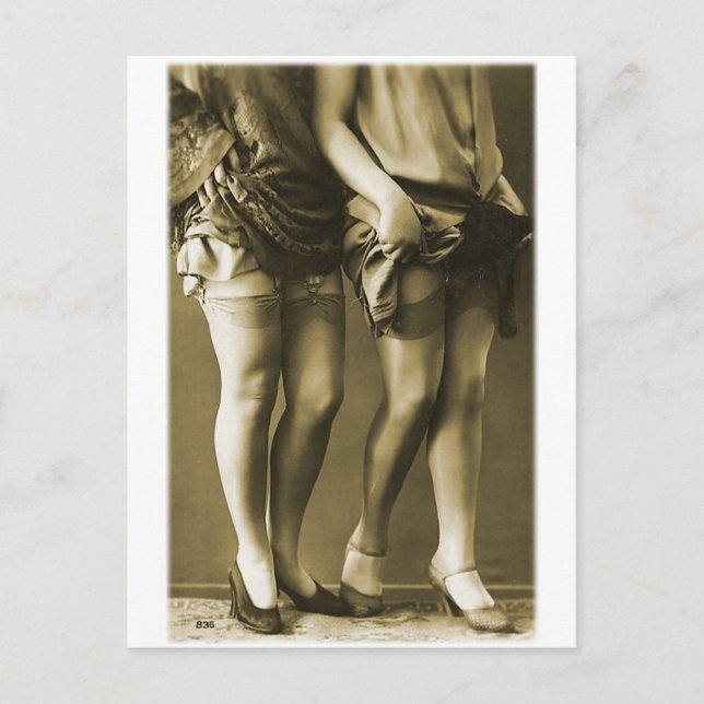 Vintage Retro Women Photo She's Got Legs Postcard (Front)