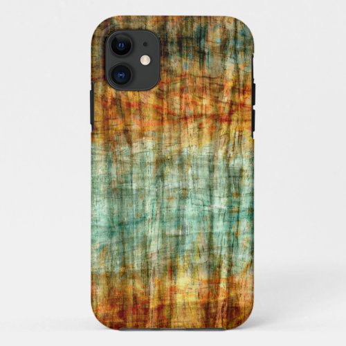 Vintage Retro Wood Abstract Art iPhone 11 Case