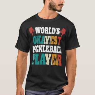 Vintage Retro World_s Okayest Pickleball Player T- T-Shirt