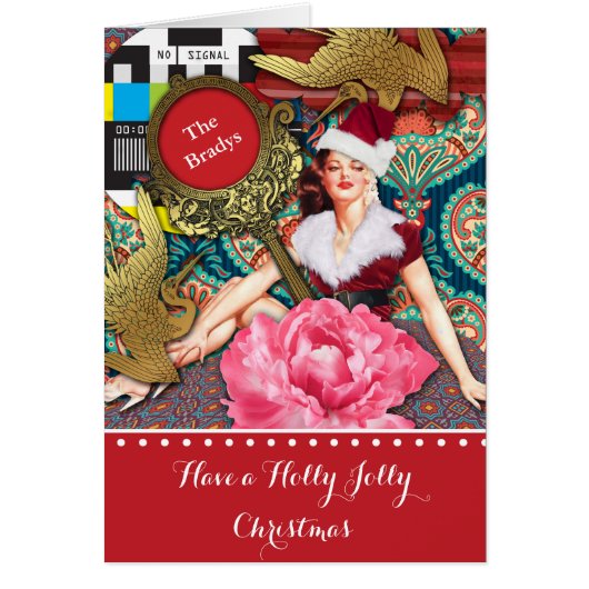 Vintage Retro Xmas Santa Cards (Front)