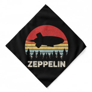 Vintage Retro Zeppelin Shirt Dirigible Airship Bandana