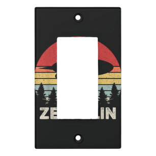 Vintage Retro Zeppelin Shirt Dirigible Airship Light Switch Cover