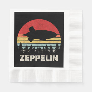 Vintage Retro Zeppelin Shirt Dirigible Airship Napkins