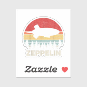 Vintage Retro Zeppelin Shirt Dirigible Airship Sticker