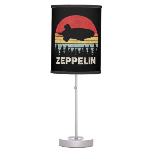 Vintage Retro Zeppelin Shirt Dirigible Airship Table Lamp