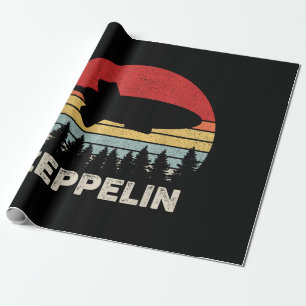 Vintage Retro Zeppelin Shirt Dirigible Airship Wrapping Paper