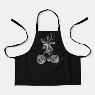 Vintage RetroBicycle Deer Elk Riding Bike  Apron