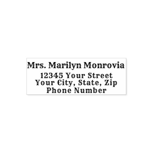 Vintage Return Address  Phone Number Self_inking Stamp