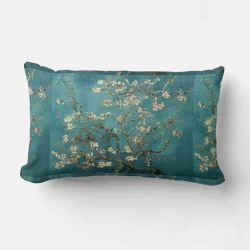 Vintage Reversible Van Gogh Almond Blossom Lumbar Pillow