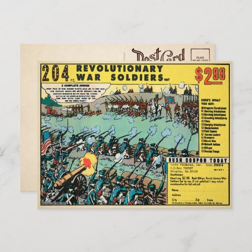 Vintage Revolutionary War Toy Ad Postcard