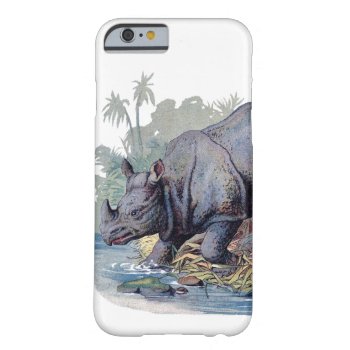 Vintage Rhino Barely There Iphone 6 Case by BluePress at Zazzle