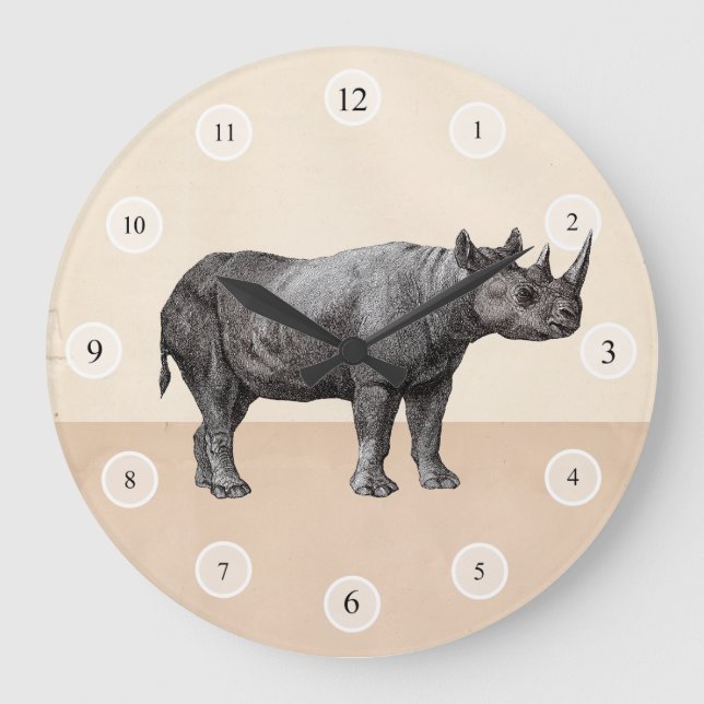 Vintage Rhino Clock (Front)