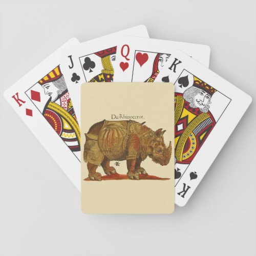 Vintage Rhino Durers Rhinoceros Antique Playing Cards