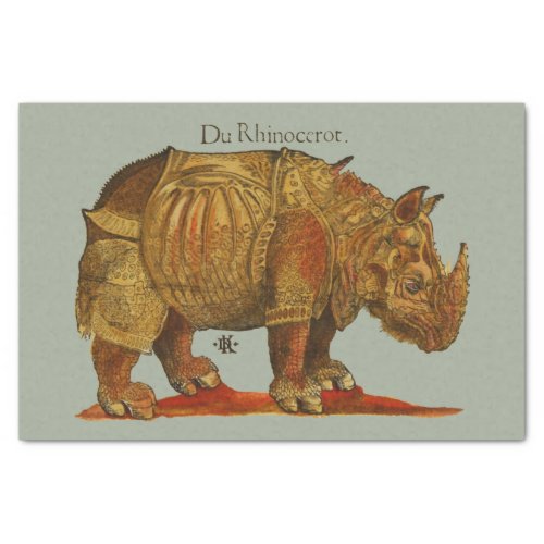 Vintage Rhino Durers Rhinoceros Antique Tissue Paper