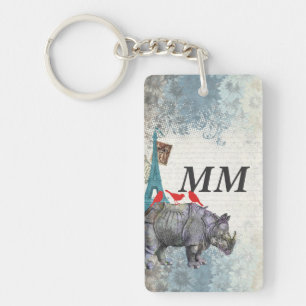 Vintage rhino keychain
