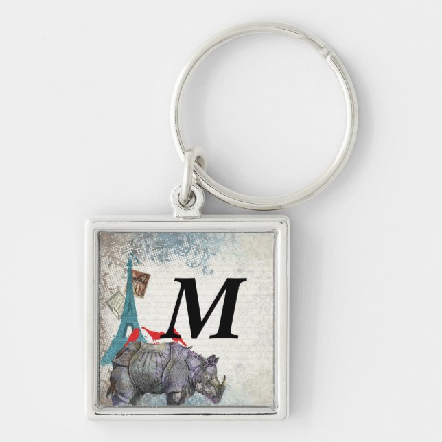 Vintage rhino keychain (Front)