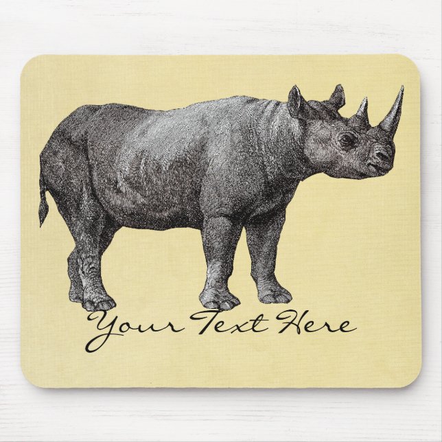 Vintage Rhino Mousepad (Front)