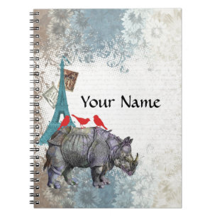 Vintage rhino notebook
