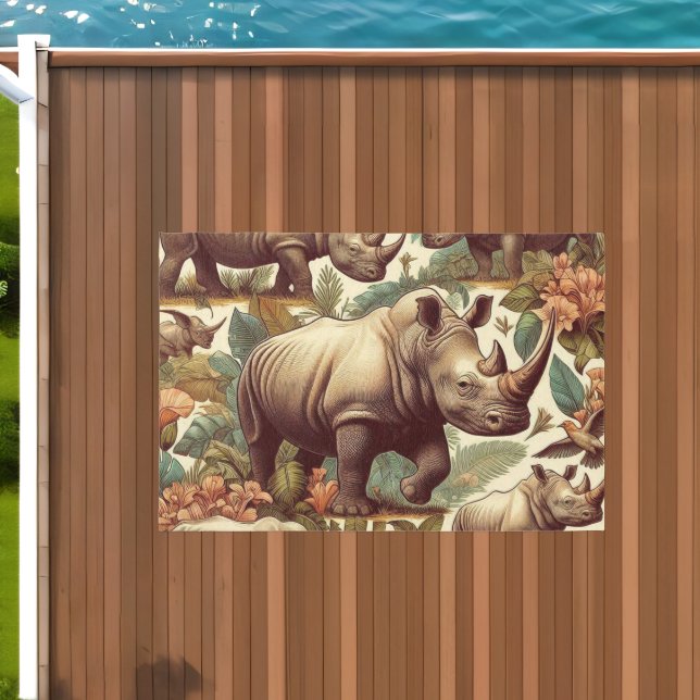 Vintage Rhino Seamless Outdoor Rug (Insitu (Outdoor 1))