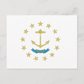 Vintage RHODE ISLAND Flag Postcard