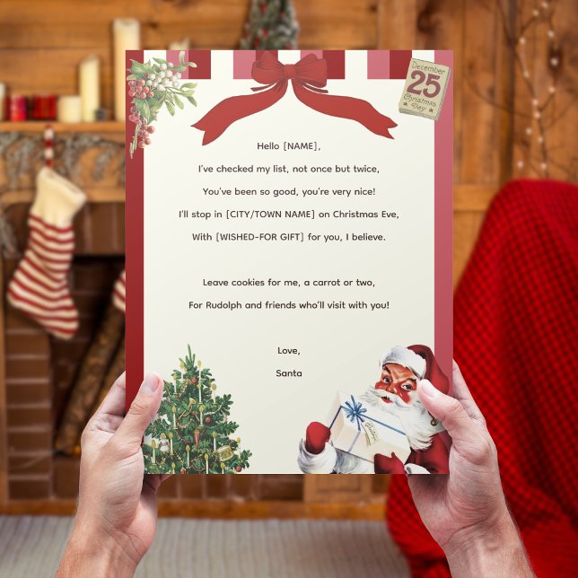 Vintage Rhyming Christmas Letter from Santa's Desk (Creator Uploaded)