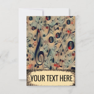 vintage rhythm thank you card
