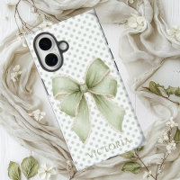 Vintage Ribbon Polkadot Personalized